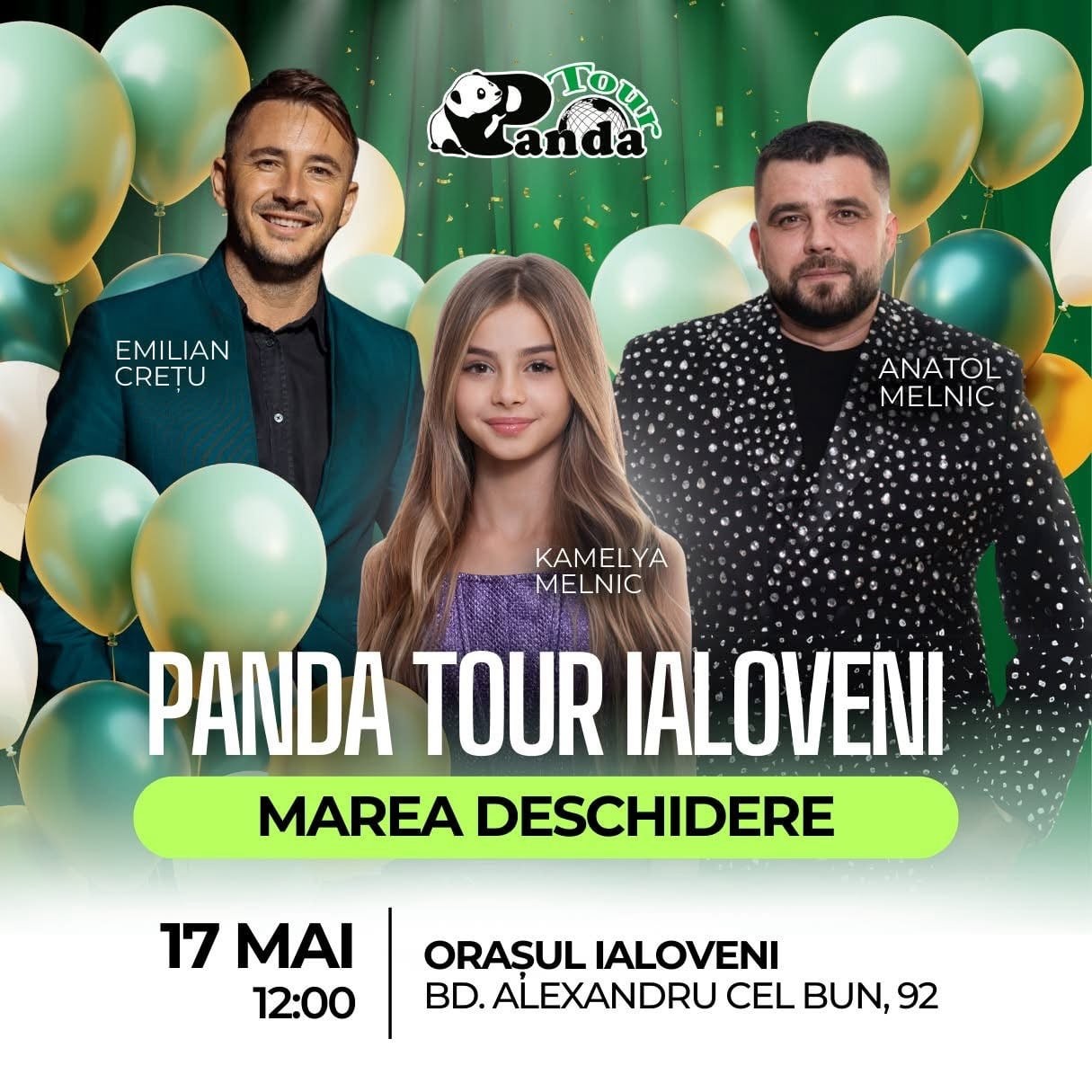 La 17 mai, sâmbătă, la ora 12:00, la Ialoveni, str. Alexandru cel Bun  92
