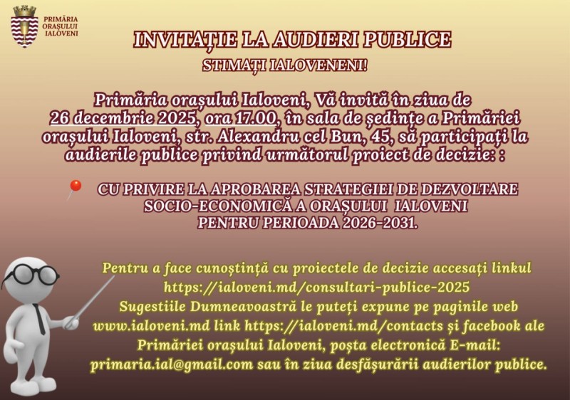 Invitație la Audieri Publice